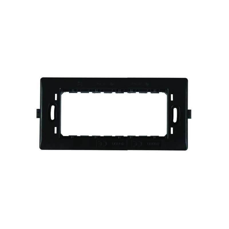 SUPPORTO 4 MODULI CON VITI ANTRACITE