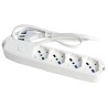 MULTIPRESA 4 USCITE UNIVERSALI SP16A INT.LUM. CAVO 5M