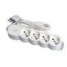 MULTIPRESA 4 PRESE P40 CON ON/OFF, SPINA 16A,BIANCO E GRIGIO, CAVO 1.5MT