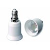 ADATTATORE DI ATTACCO PER LAMPADINA E14-E27 CORPO TERMOPLASTICO BIANCO