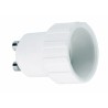 ADATTATORE DI ATTACCO PER LAMPADINA GU10-E14 CORPO TERMOPLASTICO BIANCO