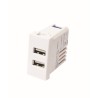 MODULO KIT 2 USB 16A 230V OUTPUT: 5V 2.1A, BIANCO