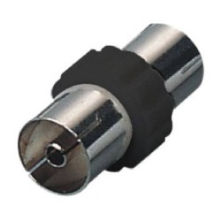 ADATTATORE TV PRESA/PRESA 9,5MM NERO