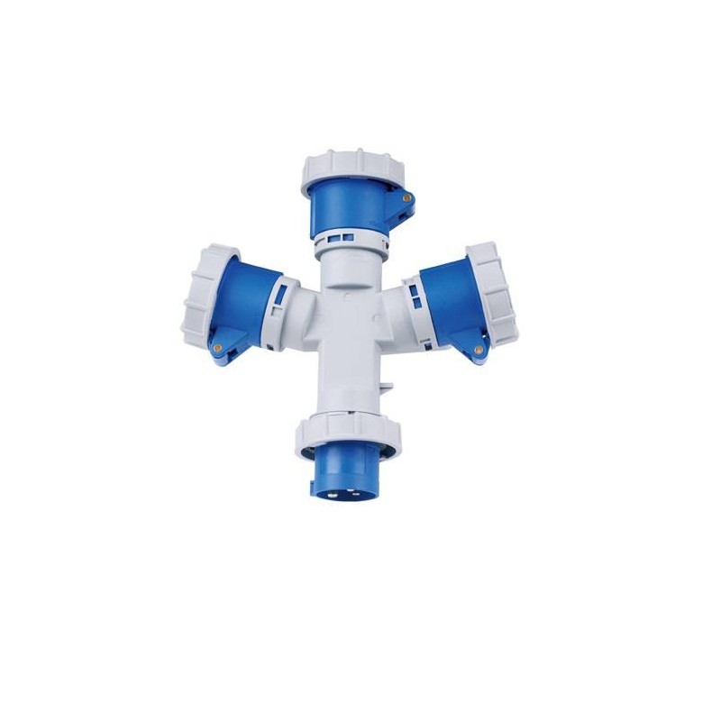 MOLTIPLICATORE PR INDUSTRIALI 1 SP CEE 16A 2P+T 3 PR CEE 16A 2P+T IP67