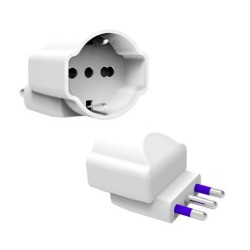 ADATTATORE SALVASPAZIO SP DISASSATA 16A 2P+T 1PR UNIVERSALE BIANCO SFUSO