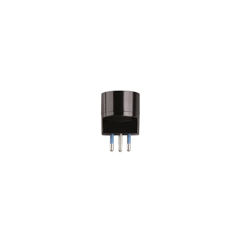 ADATTATORE SPINA 10A 2P+T PRESA STANDARD TEDESCO IMQ NERO