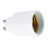 ADATTATORE DI ATTACCO PER LAMPADINA GU10-E27 CORPO TERMOPLASTICO BIANCO