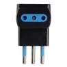 ADATTATORE SPINA 10A 2P+T 3 PRESE 10A 2P+T IMQ NERO