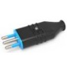SPINA ANTISCHIACCIAMENTO 10A 2P+T IN PVC NERA