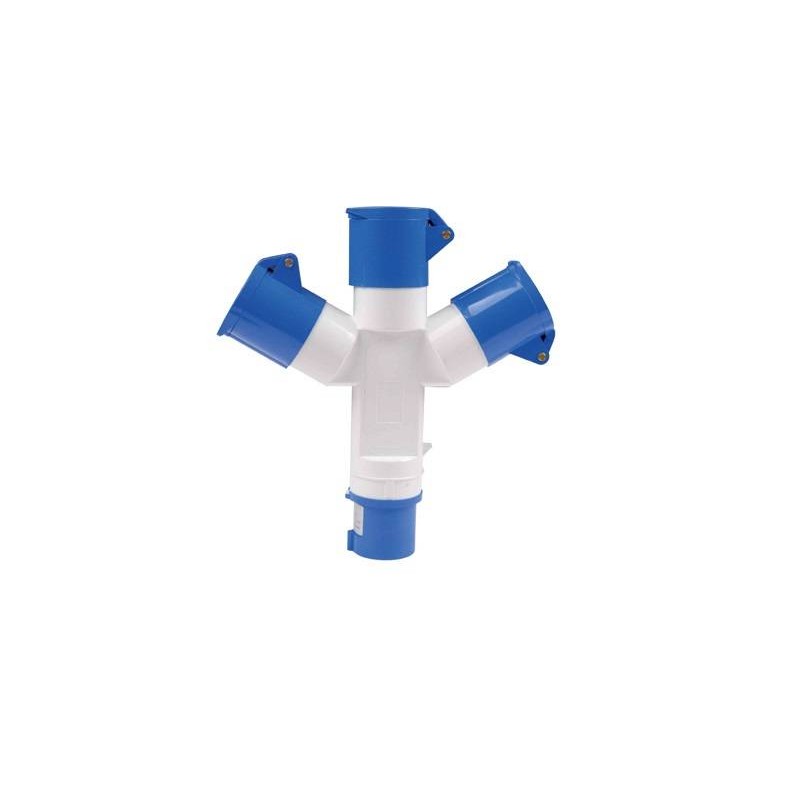 MOLTIPLICATORE PRESE INDUSTRIALI 1 SP CEE 16A2P+T 3 PR CEE 16A 2P+T IP44