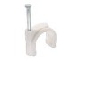 GRAFFETTE FISSACAVO BIANCHE C/CHIODO DIAM.9-10mm  CONFEZIONE 50 PZ
