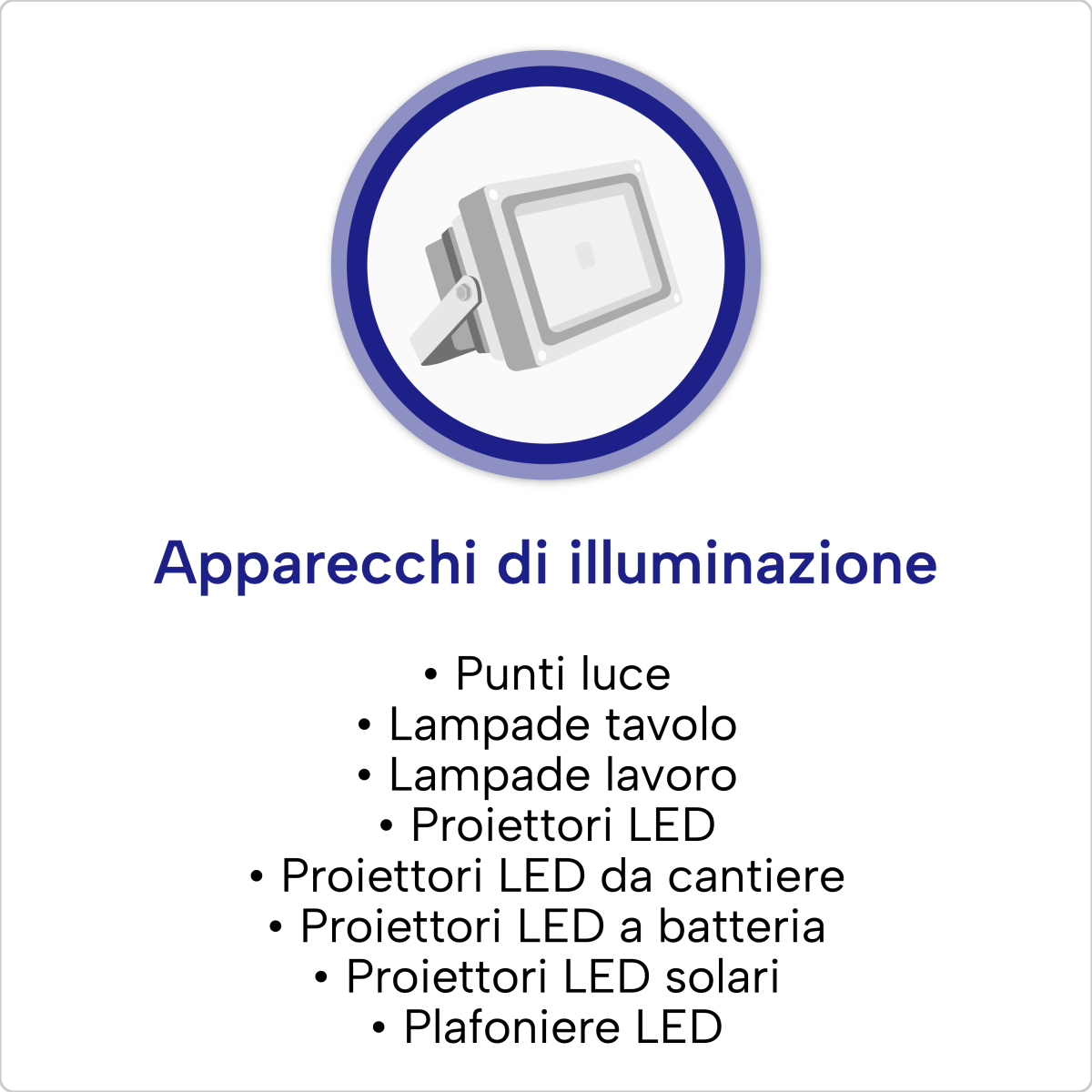 apparecchi di illuminazione